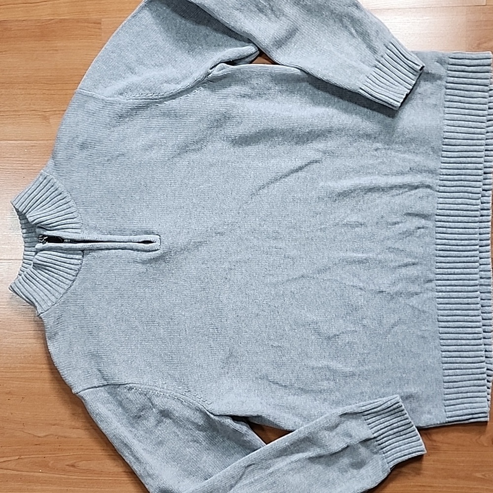 L.L. Bean Gray Sweater 1/4 Zip Pullover